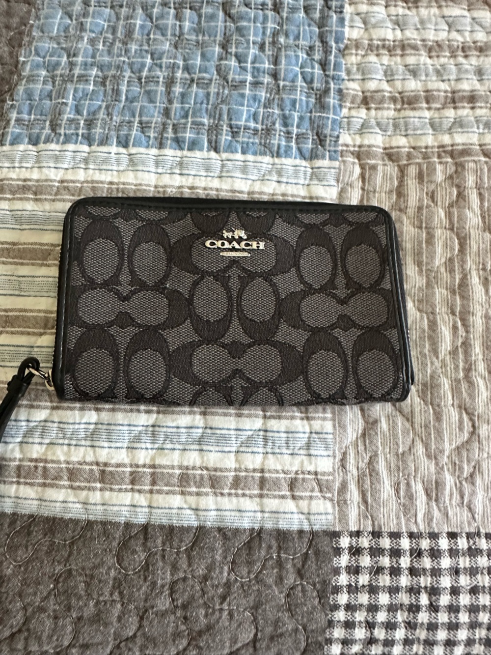 Coach Black Wristlet Phone Case - Designer-Style Wallet
